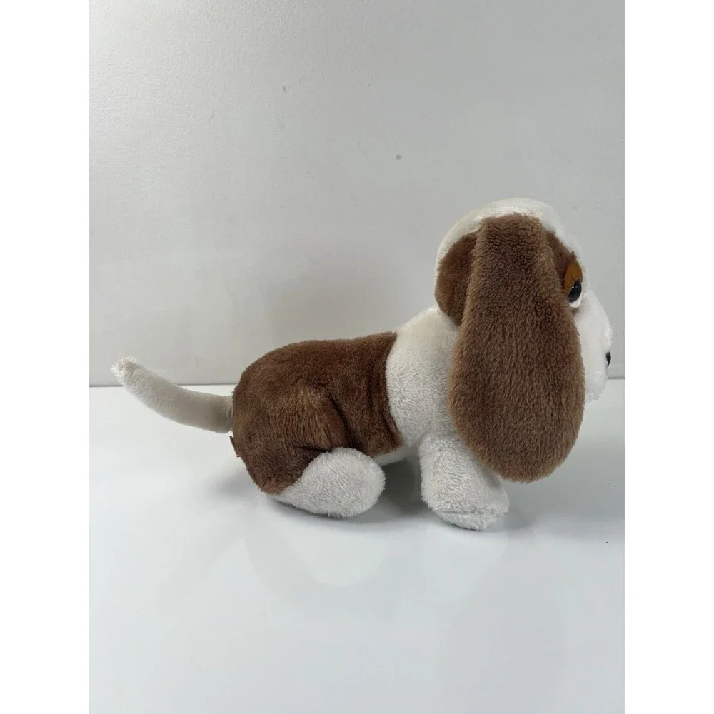 Vintage Fun Farm 1980s Dog Plush Stuffed Animal Bassett Hound Puppy Carnival Toy